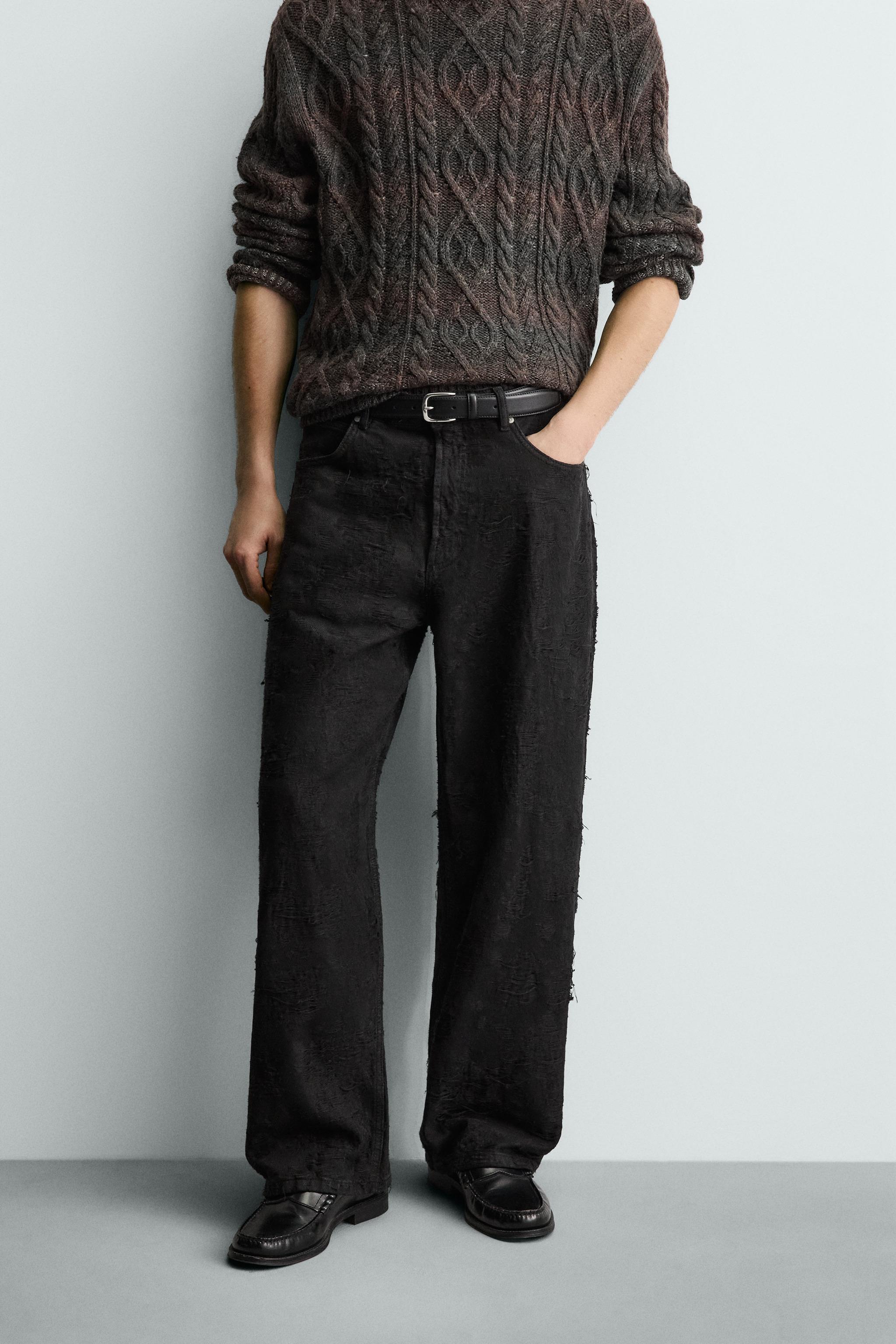 TEXTURED JACQUARD PANTS